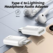 Type C To Lightning Earphone Audio Adapter USB C Male To Lightning Female Earphone Converter