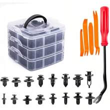 620pcs Car Retainer Clip Tool Kit, Universal Car Retainer Fastener Tools Set, Auto Retainer Clip Kit For Bumper Door Trim Panel, Car Accessories Universal Car