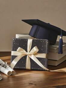 Kraft Paper Roll, Wedding Wrapping Paper, Matte Kraft Paper With Silver And Gold Foil Accents, Solid Color Thanksgiving And Halloween Wrapping Paper, Perfect For Weddings, Graduations, Birthdays, DIY Bouquets, Metallic Christmas Gift Wrapping Paper, Gift Box Filler, DIY Christmas Decor Paper (For Accessories), Solid Patterns, Matte Wrapping Paper, Halloween And Thanksgiving Decor, Autumn, Winter (Black Gold) - Black - View 4