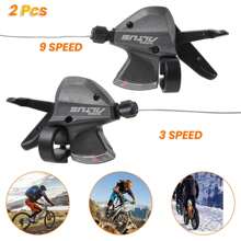For Shimano Altus SL-M370 3/9/3x9 Speed Trigger Shifter Set Gear Lever Brake - Black - View 1