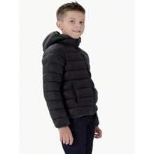 Unisex Lined Puffer Jacket For Kids - 黑色 - 查看 2