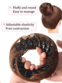 Elegant Women's Bun Hairpiece Hair Extension, 3inch Stretchable Hair Clip Synthetic Wig , High-Temperature Fiber, Versatile For All Hair Types, Secure Fit Design, Hair Accessories Suitable For All Women's Daily Wear And Gatherings