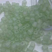 Set de 120 piezas de cuentas de vidrio en forma de cubo cuadrado, forma de bloque helado apta para hacer anillos, pulseras, regalos para amigos, y complementos diarios de joyería