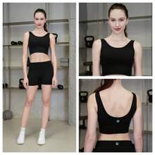 WOMEN'S SPRING SUMMER SPORTS BRAS - WIRELESS, PADDED, BREATHABLE AND COMFORTABLE WITH HEEL DESIGN FOR YOGA, FITNESS AND RUNNING - Black, Curry Brown, Gray, Green, Brown Sports Accessories - Black - View 6