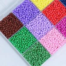 1 Set Of 15 Compartment Box With 15 Acrylic Glass Bead Colors, Suitable For Jewelry Making, DIY Fashion Bracelet & Necklace Craft Kit, Jewelry Making Set