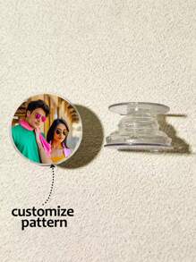 DIY Photo Customization Pattern Customization Phone Holder Folding Telescopic Car Holder Birthday Gift Holiday Gift Valentine's Day Gift - Multicolor - View 5