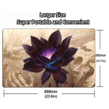 Mtg 游戏垫包括储物袋 - 高品质 TCG 游戏垫，具有耐用的防滑橡胶、超光滑的布质表面和坚固的橡胶底座 - 专为集换式卡牌游戏爱好者和动漫迷设计 - 彩色 - 查看 2