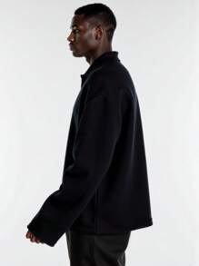 NIKE TECH FLEECE REIAGINED POLO SHIRT - Black - View 3