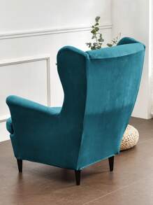 2 件装银狐毛绒老虎靠垫套弹性全包裹沙发套