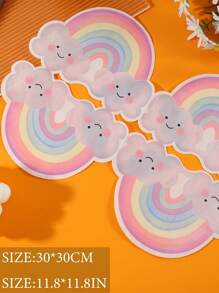 60 件/40 件/20 件，30*30 厘米/11.8*11.8 英寸，一次性彩虹主题派对纸巾，适合各种主题派对和日常使用，增添节日气氛