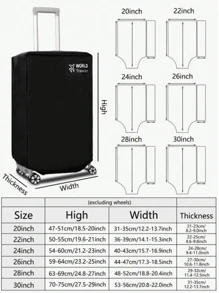 1pc Luggage Cover Box, High Quality Non-Woven Material, Waterproof And Dustproof Design, Travel Luggage Protector, Transparent Dustproof Trolley Protector, Suitable For 20 Inches To 30 Inches Luggage, Luggage Not Included, Suitable For Travel Essentials, Travel Organizer Beach Summer Vacation Back To School