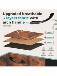 2-Piece Storage Cabinet Set, Including 2 Drawer-Type Storage Cabinets With Fabric Bins And Handles, Suitable For Storing Clothing Accessories, Miscellaneous Items, Etc.Suitable For Storage And Organization Of Wardrobes, As Well As Home Decoration And Storage