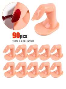Juego de 10 piezas de dedos de manicura de práctica con uñas postizas para entrenamiento, para arte de uñas acrílicas y de gel, decoración de exhibición de manos para principiantes de arte de uñas y artistas de salón