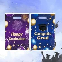 Two Mixed Party Gift Bags, Graduation Season Return Gift Plastic Bags - Multicolor - View 2