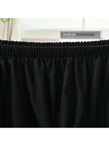 1pc Solid Color Milk Silk Elastic Sofa Cushion Cover, High Stretch Dustproof Universal Seasonal Use Suitable For Garden Patio Outdoor Rattan Sofa Seat Protector Slipcover