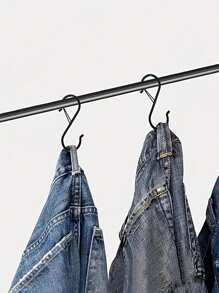 1 件重型 S 形金属挂钩，带扣，S 形挂钩，用于悬挂植物、衣服、厨房用具、花盆、袋子、门上收纳架、衣钩、墙壁衣架、墙壁粘钩、墙壁收纳架、衣架套装、相框墙、浴室架、衣架挂钩、墙上图片、白色挂钩、黑色、粘性墙钩、钱包挂钩墙、壁挂、相框挂钩 - 彩色 - 查看 6