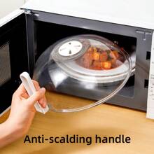1pc Microwave Food Cover, Splatter Screen, Reusable Meal Prep Lid, Kitchen Accessory