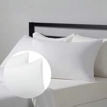 2pcs Solid Color Pillowcase, Pillow Covers, Bedding, Soft And Breathable Pillow Case, Envelope Closure, For Couc, Easy-Care, Perfect For Bedroom And Living Room Decor, Machine Washable, Pillowcase Only Without Insert