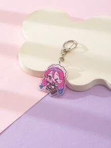 1 件亚克力可爱卡通外星人舞台与伊万提尔卡通人物风格主题钥匙扣吊坠背包装饰/包包配件/书包配件/钱包吊坠/朋友礼物 - 彩色 - 查看 15