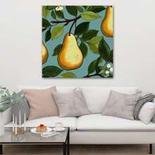 1 Piece Home Kitchen Wall Decor Framed Canvas Pear Fruits Pattern Home Decor Framed Canvas Wall Art Paintings For Living Room - Canvas Framed Print Wall Artworks Bedroom Decoration Office Wall Decor