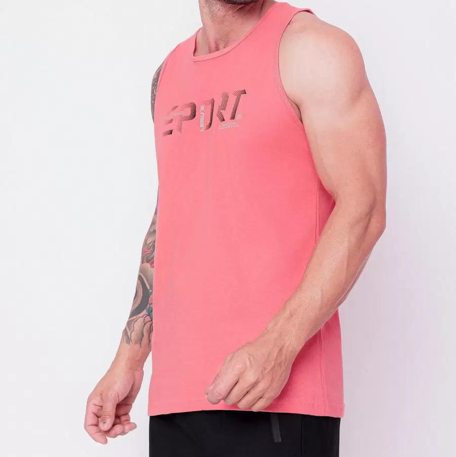 Men Tank Tops - Coral Pink - View 1