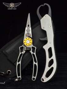 ALMIGHTY EAGLE 1pc ALMIGHTY EAGLE One Set Of Fish Lip Clip + Fishing Pliers Set, Bait Fishing Pliers, Multifunctional Design, Can Effectively Control Bait Fish, Line Cutting And Fish Control Tools, Bait/Ice Fishing/Sea Fishing Supplies