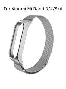 1pc Stainless Steel Strap Compatible With Xiaomi Mi Band 3/4/5/6, Unisex, Classic Minimalist Casual Style - For Mi Band 3/4/5/6 - View 14