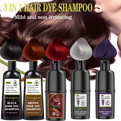 100ml Plant-Based Bubble Hair Dye, Natural Long-Lasting Hair Dye For Women & Men, Gentle, Non-Damaging, Cleansing, Moisturizing, Easy To Apply Hair Shampoo