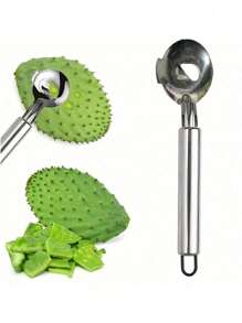 4/3/2/1 Piece Cactus Peeler Set - Stainless Steel Fruit And Vegetable Peeler, Spoon Melon Baller And Seed Remover - Easy-To-Use Kitchen Gadgets For Home And Restaurant - Silver - View 15