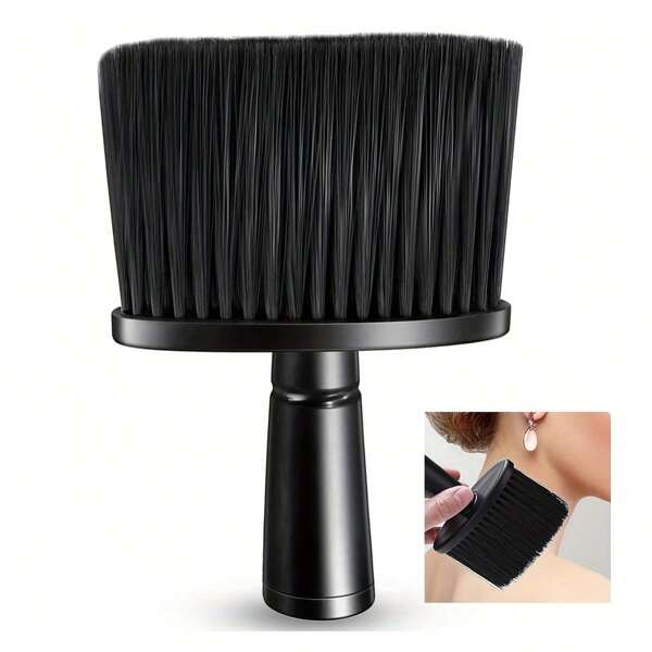 1 Pieza Cepillo de peluquero quita-pelos del cuello, cepillo suave para limpiar y quitar el cabello alrededor del cuello y orejas, herramientas de peluquería, productos y accesorios para peluquería, salón de belleza y viaje