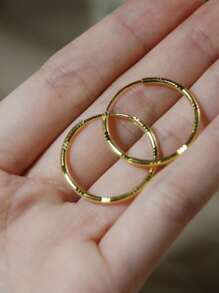 Elegant & Luxurious Circular Hoop Earrings, Suitable For Wedding, Anniversary, Birthday, Valentine's Day Gift, 925 Sterling Silver Gold-Tone