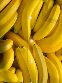 Plus Size Men's Hawaiian Banana 3D Digital Print Button Pocket Short Sleeve Aloha Shirt - Yellow - View 6