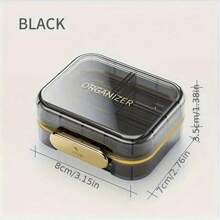 1pc Portable Pill Organizer With 7 Compartments - Lightproof, Moisture-Sealed Medicine Box For Easy Travel & Storage