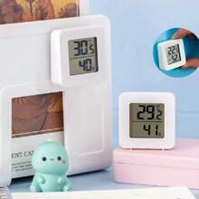 2pcs/4pcs Mini Indoor Thermometer Hygrometer Dry Humidity Temperature Gauge Digital Display Room Thermometer Humidity Meter, High Precision, Wall-Mounted, Compact, Portable - White - View 9