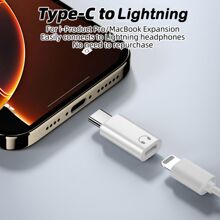 Type C To Lightning Earphone Audio Adapter USB C Male To Lightning Female Earphone Converter