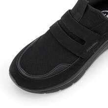 FitVille Women's Lightweight Walking Shoes Wide Fit Fashion Trainers Adjustable Comfortable Sneakers - Black - View 10