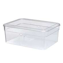 Clear Plastic Glossy Extra Wide Shoe Box With Lid, Adult Size, One Pair Size, One Tier