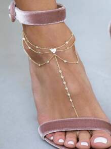 1pc Fashionable Multi-Layer Chain Linked Finger Hand Chain, Unique Design Bracelet - Multicolor - View 1