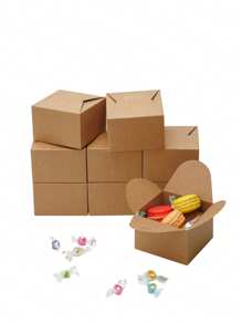10pcs/20pcs/30pcs Paper Cupcake Boxes, Single Cupcake Containers, Portable Cupcake Stands, Suitable For Bakeries, Weddings, Parties, Gifts