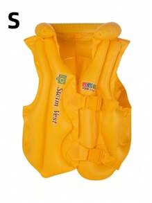 ABC Letter Inflatable Swimming Vest/Buoyancy Aid, Adjustable Safety Buckle & Dual Air Bags, Suitable For Swimming Pool, Beach, Lake, And Ocean - Yellow - View 12