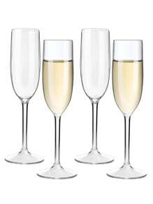 MICHLEY 2Pcs Champagne Flutes Glasses Set, Unbreakable Tritan Plastic Sparkling Wine Glass, Anniversary, Wedding Parties Gifts, Valentine's Day Gift, Party, Birthday Recoration, For Outdoor, Camping, Gift For Father