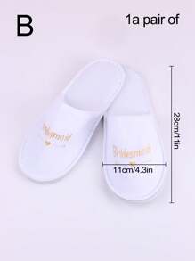 1PC Disposable Slippers Bride Bridesmaids Wedding Studio Hotel Wedding Party Slippers, Wedding Party Accessories Travel Accessories,Wedding Items,Bridesmaid Gifts