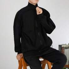 阿迪达斯男士武杰系列训练运动服健身休闲简约基础款舒适立领夹克 JI8703