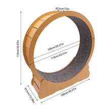 Shangmakel "XL Cat Running Wheel & Multi-Level Cat Tree: Brown Solid Wood Cat Climber With Fitness Wheel, Large Toy For Play & Exercise, Colorful & Stylish Design"