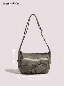 全新甜美芭蕾舞风格蝴蝶结清新手提包女士单肩斜挎包学生上学/上班通勤休闲百搭托特包