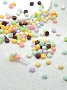 30pcs Resin Macaroon Dessert Nail Art Decorations, Vibrant Colors, Beautiful Nail Accessories To Boost Your Mood