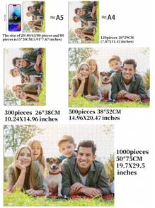 1 قطعة , تركيب أحجية ورقية مخصصة, لغز صورة شخصي DIY, هدية عيد ميلاد, تذكار لغز شخصي لمناسبات خاصة, ديكور غرفة الزينة الراقية المخصصة, ألغاز مخصصة من الصور, مثالي للأعراس , الخريف/الشتاء, هدايا أعياد الميلاد, غرفة النوم/غرفة المعيشة, لعبة مخصصة, ألعاب شخصية, هدايا مخصصة, لغز، ألعاب صبيان، هدية مخصصة، لغز 1000 قطعة، لوح الألغاز