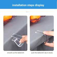 4/8pcs Tablecloth Clips - Non-Slip Table Cover Clips, Clear Plastic Tablecloth Clamps - Transparent Table Cloth Fixator, Suitable For Indoor And Outdoor Events - Ideal For Meetings, Parties, Etc., 4pcs/1set - View 8