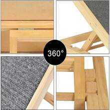 Royalswill Solid Wood Dog Ramp, Non-Slip Ramp, Ribbed Carpet Ramp 70-100cm Size Options, Convenient And Transportable For Dogs Ideal For Sofas, Beds, Chairs Or Cars Folds Flat, Slides Under Sofa - CWPT-100 - View 3