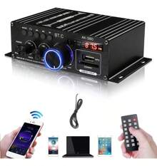 12v Amplificador De Potencia 800w Bluetooth Usb 2 Canales Color Negro - Negro - Ver 1